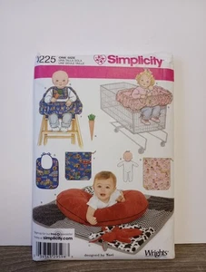 Simplicity 4225 Baby Boppy Cover Shopping Cart Cover Toy Bibs Sewing Pattern - Picture 1 of 2