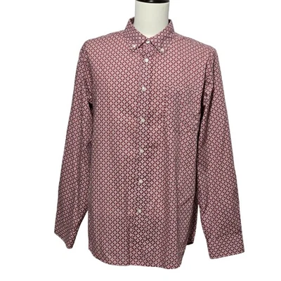 Scandia Woods Shirt Mens Large Geometric Button Up Long Sleeve Patterned Casual - Image 1 of 4