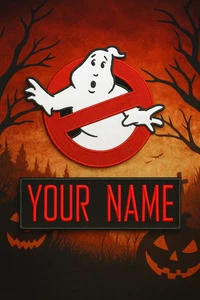 ADULT size Ghostbusters No Ghost 1 & Custom Name Tag Patch Set [iron on style] - Picture 1 of 15