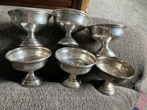 Juego de 6 cuencos de helado con peso Woodward y Lothrup de plata de ley 544,0 gramos - Imagen 1 de 6