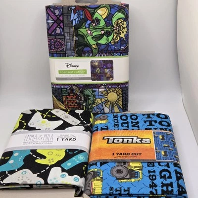 Lote Mixto De Tela Disney Tonka Juego En Controlador 1 Yarda Cada 3 Yardas En Total Foto 1 de 4