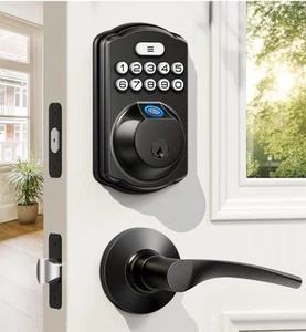 Veise KS02A Keypad Digital Deadbolt Keyless Door Lock Electronic Fingerprint - Picture 1 of 6