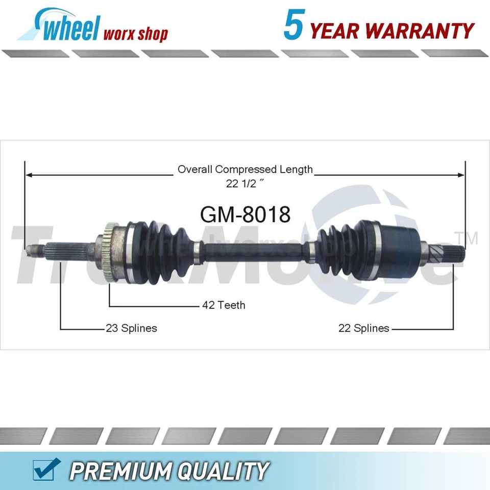 Передний левый вал оси CV шарнирное соединение для Suzuki Swift 1,3 л автоматический 1995-2001 - Изображение 1 из 1