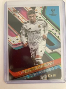 Topps Finest 2025 Frederico Valverde Real Madrid Black Refractor 003/10. - Bild 1 von 2