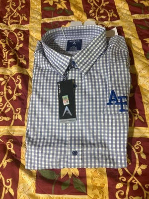 Antigua Mens Button Down Dress Shirt Air Force College initials LS NWT - Image 1 of 3