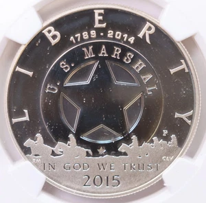 2015-P U.S. Marshals Service., Silver Commemorative., NGC PF-69., Store #GMC015 - Picture 1 of 3