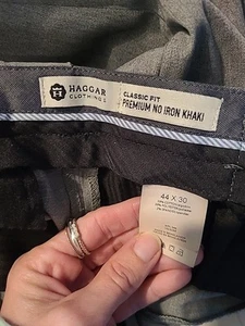 Haggar Clothing Classic Fit Herren Grau Hose Gr. 44x30 - Bild 1 von 4