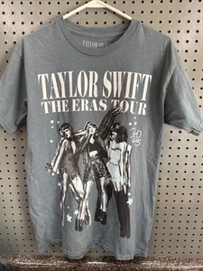 TAYLOR SWIFT Concert T-Shirt The Eras Tour 2023 Official Merch Blue Size Medium - Picture 1 of 6