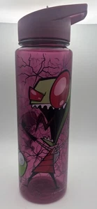 Nickelodeon Invader Zim GIR Purple Plastic Water Bottle Folding Straw - Picture 1 of 7