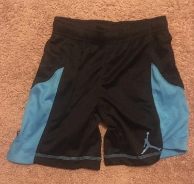 NWT Nike Dri Fit Air Jordan Boys Jumpman Shorts Black/ Blue Sz: 4 & 6 RP: $38 - Image 1 of 4