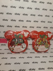 2 Disney Mickey & Minnie Mouse Christmas Stamper Activity Fun Set New  - Picture 1 of 5