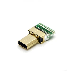 2x Micro HDMI Stecker Lötstecker Abschluss Reparatur Ersatz Stecker Adapter - Bild 1 von 3