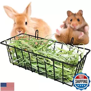 Hay Feeder for Rabbit, Guinea Pig, Bunny, Chinchilla, Heavy-Duty Metal Frame - Picture 1 of 5