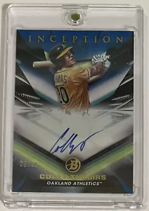 2023 Bowman Inception Colby Thomas Auto Blue Foil #09/99 Oakland A's #BPA-CT - Picture 1 of 3