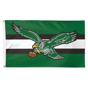 Philadelphia Eagles Throwback NFL 3' x 5' Deluxe Team Flag Wincraft - Picture 1 of 1