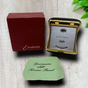 Vintage Endura Digitime Unusual Travel Alarm Clock #63 Original Box Works Japan - Picture 1 of 11