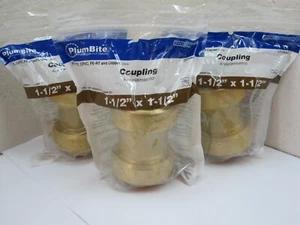 LOT of 3, C77404LF JONES STEPHENS 1-1/2" PlumBite Push On Coupling - Picture 1 of 4