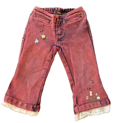 Vtg. 1990’s Route 66 Red Acid Wash Capris Girls Size 4 - Image 1 of 4