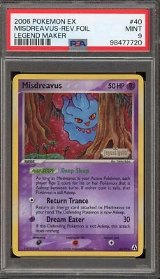 Pokemon Misdreavus EX Legend Maker Reverse Holo #40 PSA 9 Mint - Image 1 of 2