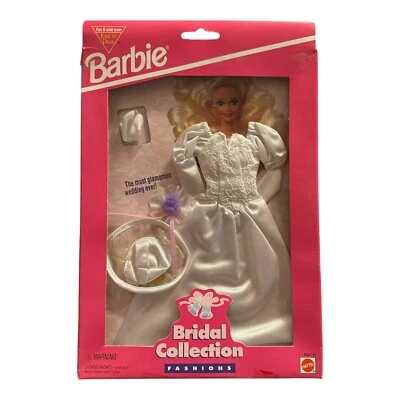 NEW! 1993 Barbie Bridal Collection Fashions Dress #68251 Wedding Dress Hat Shoes - Image 1 of 2
