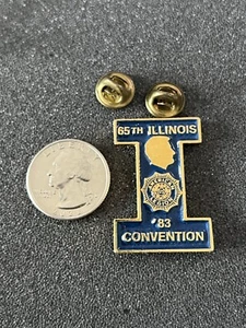 1983 American Legion 65th Illinois Convention Pin Pinback #43582 - Picture 1 of 3