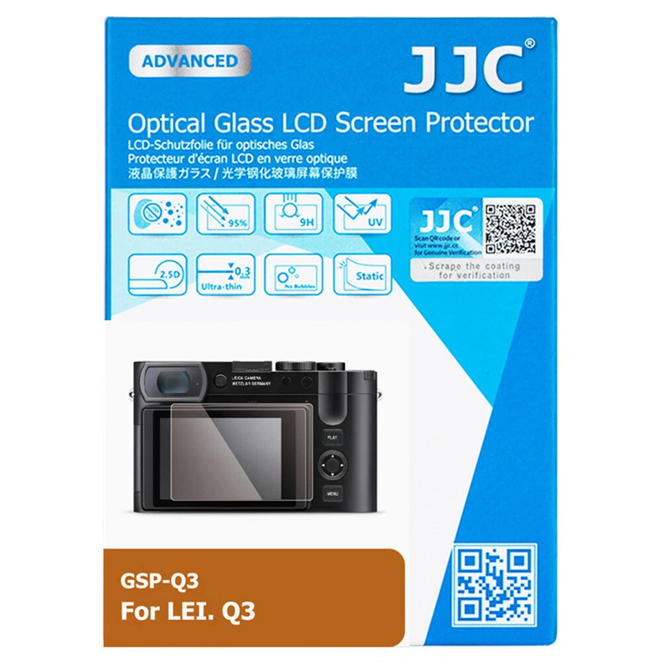 JJC 2.5D 9H 0.01"Ultra-Thin Optical Glass LCD Screen Protector Film for Leica Q3 - Image 1 of 4