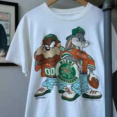Miami Hurricanes Taz Cartoon T-Shirt reprint Unisex  AN48223 - Image 1 of 2