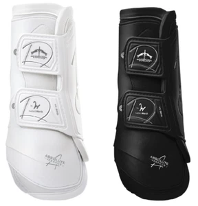 Veredus Absolute Dressage Boots Easy Strap Leg Protection Front/Hind Black/White - Picture 1 of 15