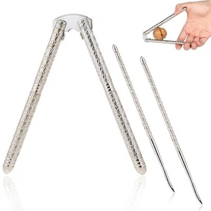 Nussknacker, 3 tlg Edelstahl Nussknacker Set Pekannuss Nussknacker T... - Bild 1 von 7