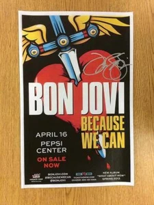 BON JOVI  DENVER 2013 SIGNED COA CONCERT POSTER AUTOGRAPH - Picture 1 of 2