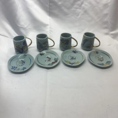 Disney Alicia en el País de las Maravillas 70 Mary Blair Fine China Taza de Té y Platillo Juego de 4 Foto 1 de 4