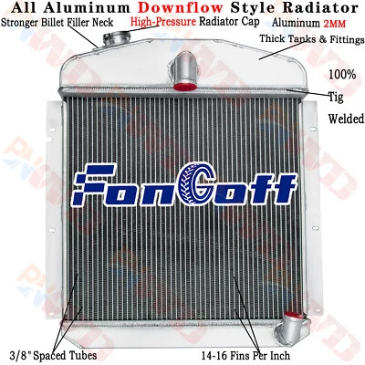 3 Row Radiator For 1947-1949 Plymouth Deluxe /Chrysler New Yorker Base 5.3L 1948 — 第 1/4 张图片