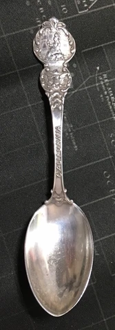Vintage California 925 Sterling Souvenir Spoon Eureka MECHANICS STERLING CO.1896 Cover