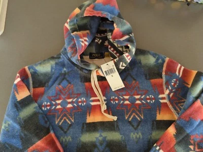 BNWT POLO RALPH LAUREN Men's Small Aztec Southwestern Fleece Hoodie $125 - Image 1 of 4