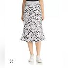 ATM Silk Leopard Cheetah Animal Print Pull On Midi Slip Skirt - Size Medium