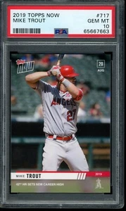 Carta 2019 Topps Now Mike Trout PSA 10 gemme nuova di zecca #717 Los Angeles Angels 65667663 - Foto 1 di 2