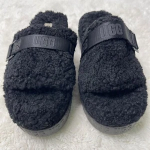UGG Women's Black #1113475 Fluffita Slide Platform Slippers Size 11 - Picture 1 of 8