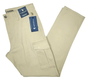 U.S. Polo Assn. #11492 NEW Men's Stretch Slim Straight Cargo Pants - Picture 1 of 3