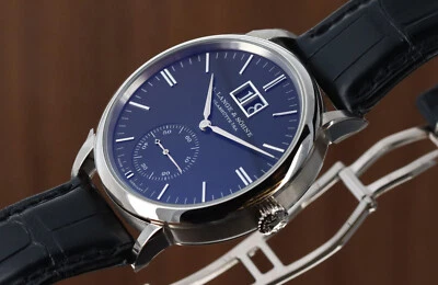 A. Lange & Sohne Saxonia Outsized Date 38.5mm Black Dial White Gold, 381.029 - Image 1 of 4