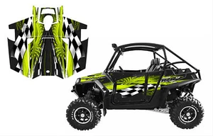 2011- 2014 Polaris RZR 900XP, 800, 800S, graphics wrap kit 24 mil #3500 Lime - Picture 1 of 19