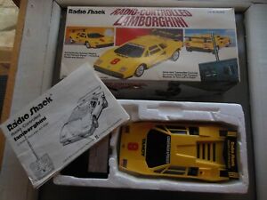 Radio Control Yellow Lamborghini Countach LP500S  Radio Shack with Box 