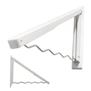 Wall Mounted Clothes Hanger Punch Free Foldable Drying Rack Retractable Hanger - Picture 1 of 8