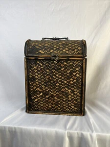 vintage treasure chest purse Wicker - Picture 1 of 14