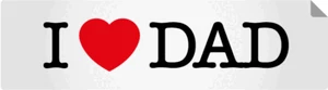 Calcomanía adhesiva para parachoques de coche I Love Dad - Imagen 1 de 1