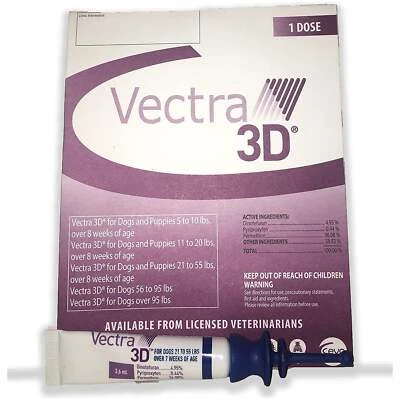 CEVA Vectra 3D Flea & Tick Treatment for Dogs and Puppies 21-55lbs 1 Dose