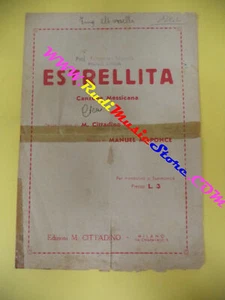 RARO SPARTITO SINGOLO Estrellita CITTADINO MANUEL M. PONCE no cd lp - Picture 1 of 1