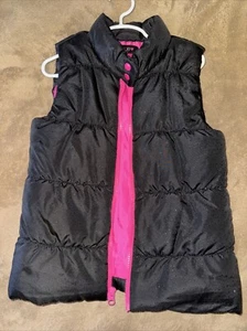 Energie Young Girls M Pink & Black Vest With Full Zip Up 100% Polyester - Picture 1 of 3