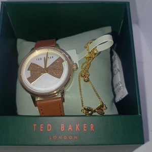 Ted Baker London Damenuhr Phylipa Braun Leder & Armband. 3D Bogen. Style - Bild 1 von 9