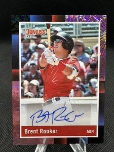 2022 Donruss 1988 Signatures Brent Rooker Auto Pink Firework /199 Twins #R88S-BR - Picture 1 of 3