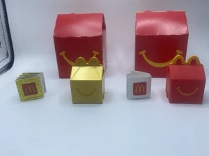 LIL McDonalds Happy Meal Toys 2025 Mini GOLD #21 & RED #3 HAPPY MEAL Box Lot Set - Picture 1 of 14